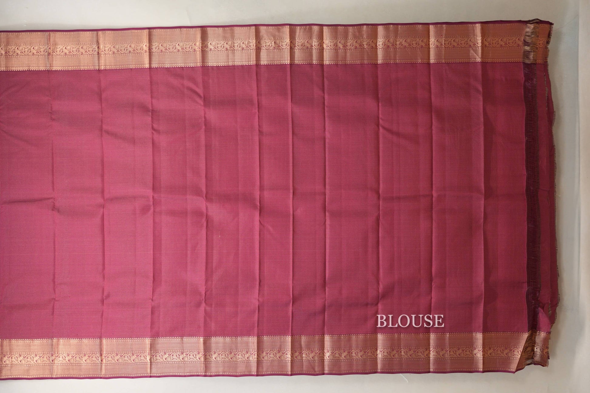 Dark magenta Light Weight Kanjivaram Silk Saree by Shreenivas Silks PSSR018796 - Parisera