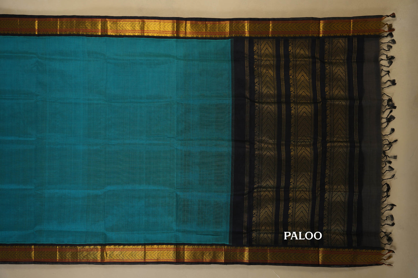 vintage silk cotton saree paloo