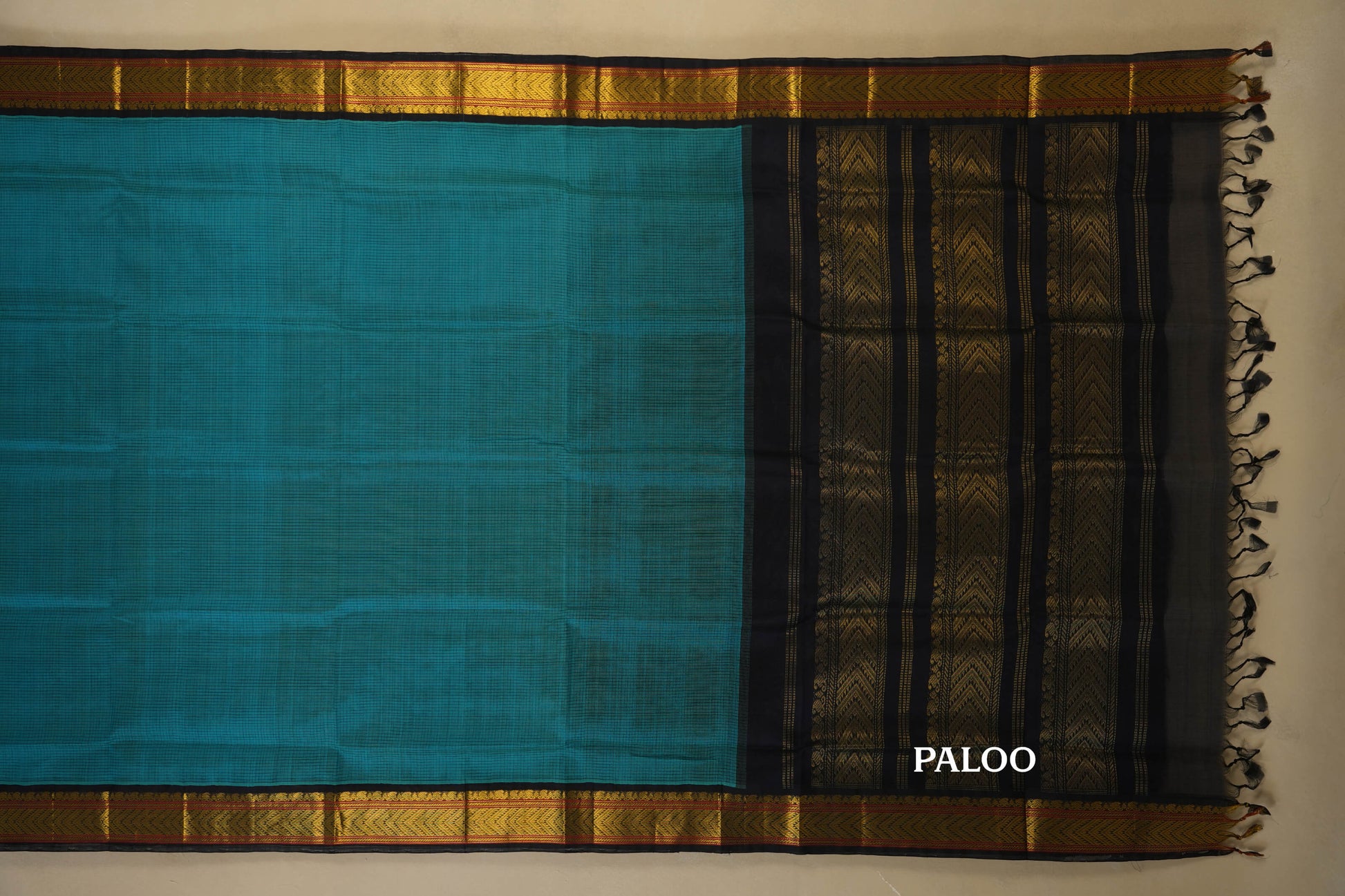 vintage silk cotton saree paloo