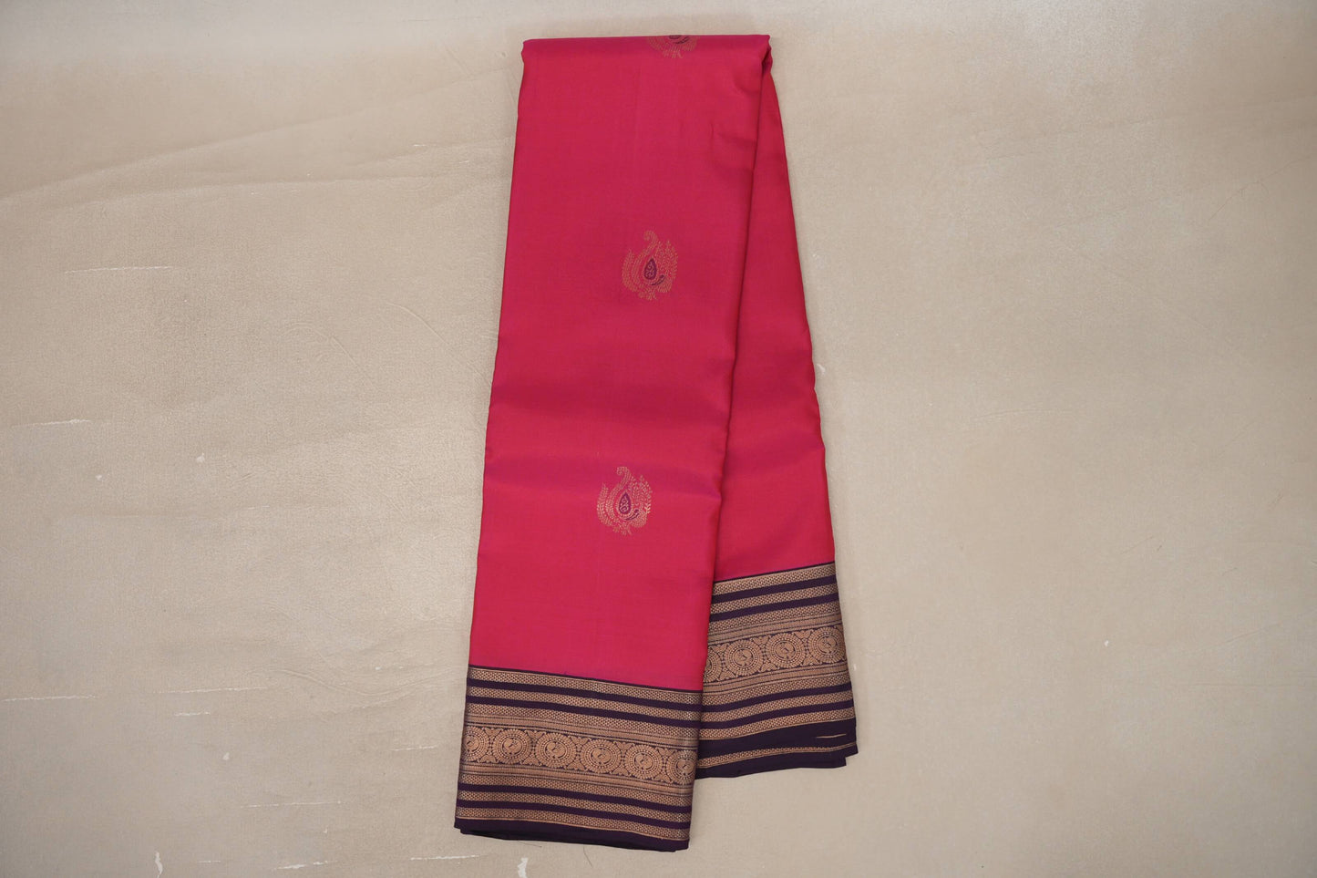 Bright Rani Pink Soft Silk Saree online