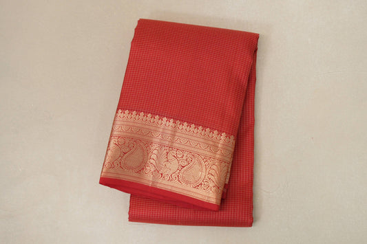 Red Light Weight Kanchipuram Silk Saree