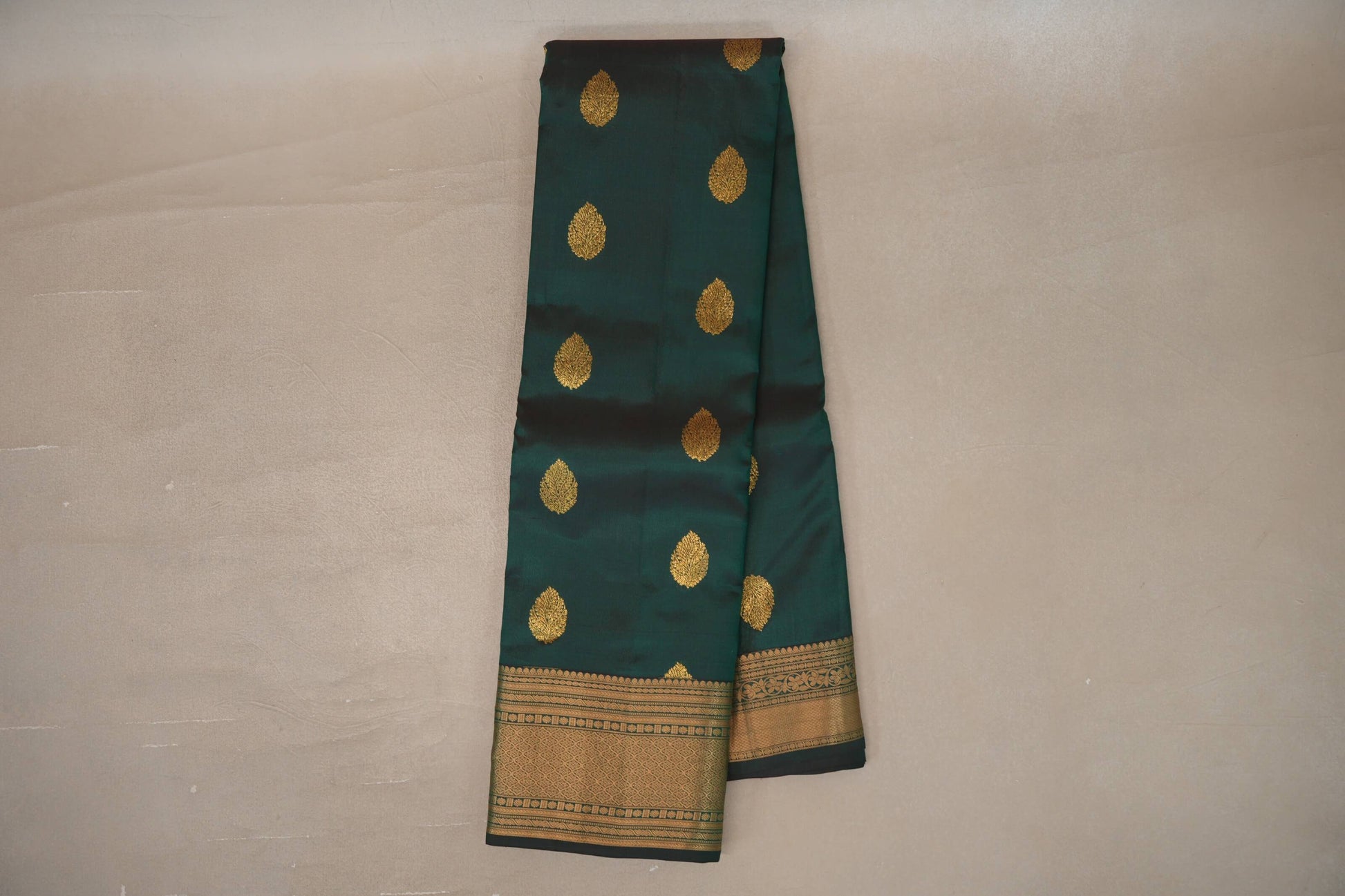 Dual Tone of Maroon and Dark Green Soft Silk Saree online