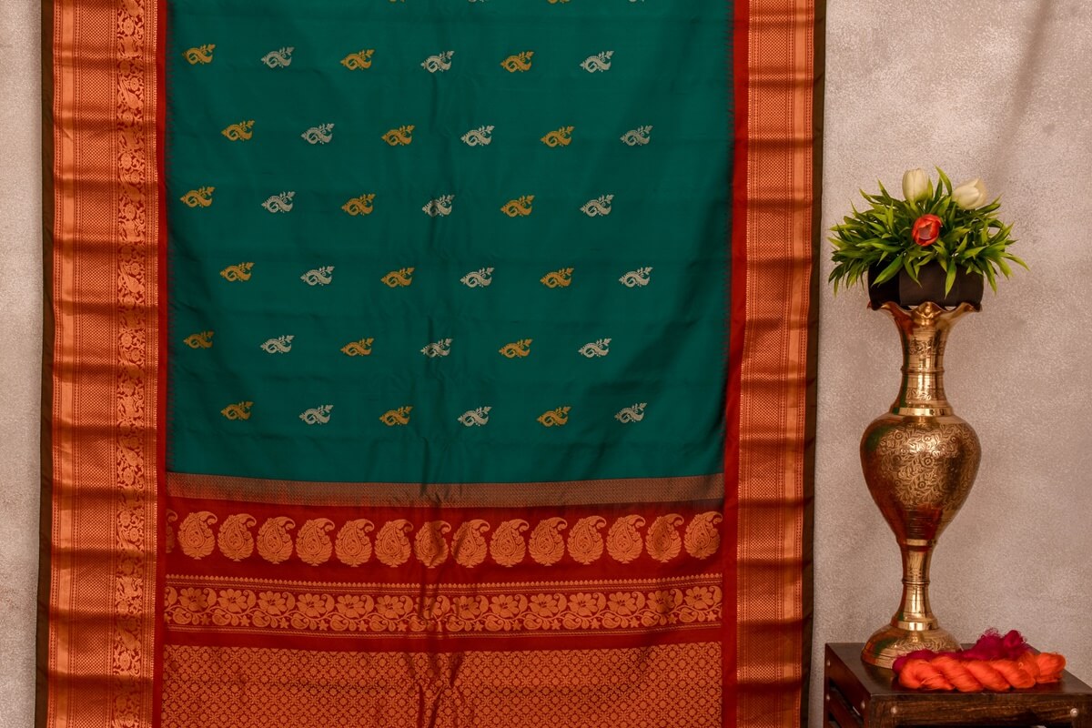 Indo fabric gadwal silk saree PSIF060083