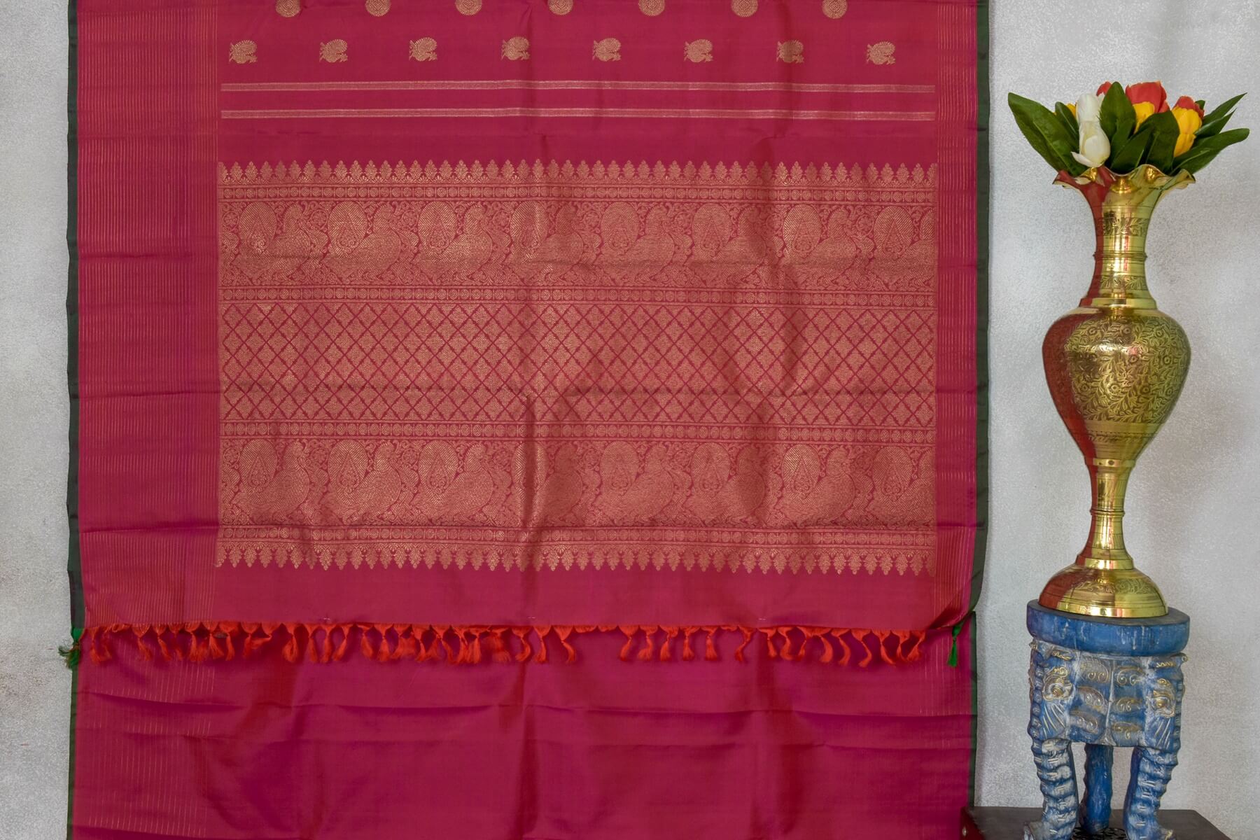 Sita mahalakshmi Kanjivaram silk saree PSSM05SMLRAM240318 - Parisera
