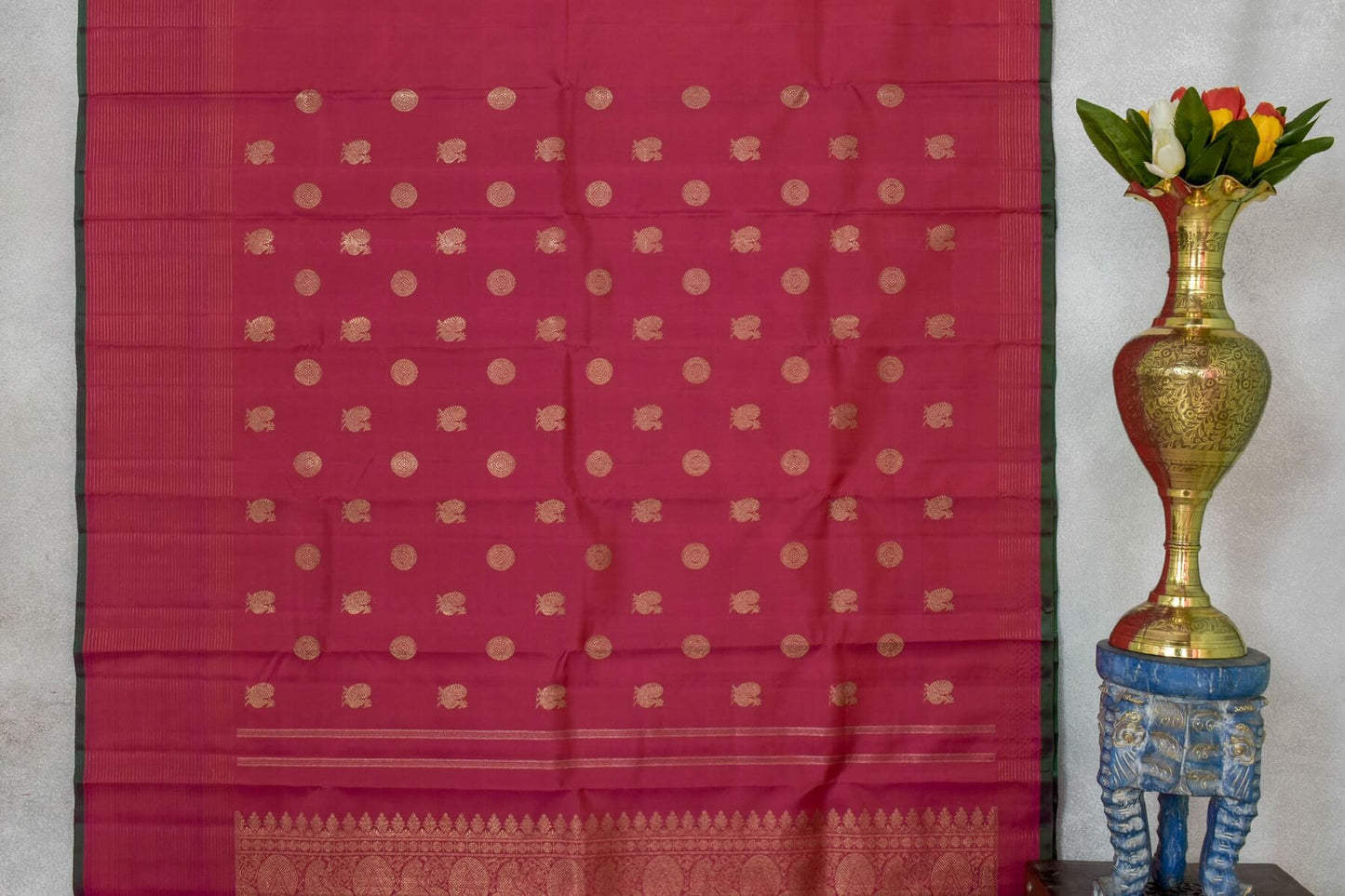 Sita mahalakshmi Kanjivaram silk saree PSSM05SMLRAM240318 - Parisera