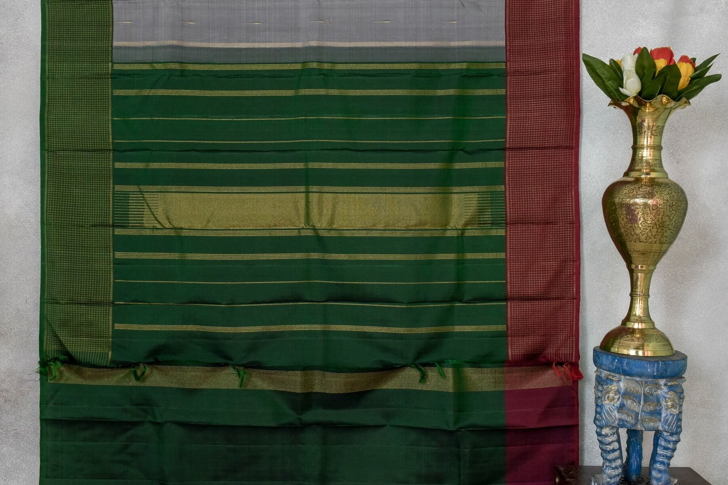 Sita mahalakshmi Kanjivaram silk saree PSSM05SMLRAM240326 - Parisera