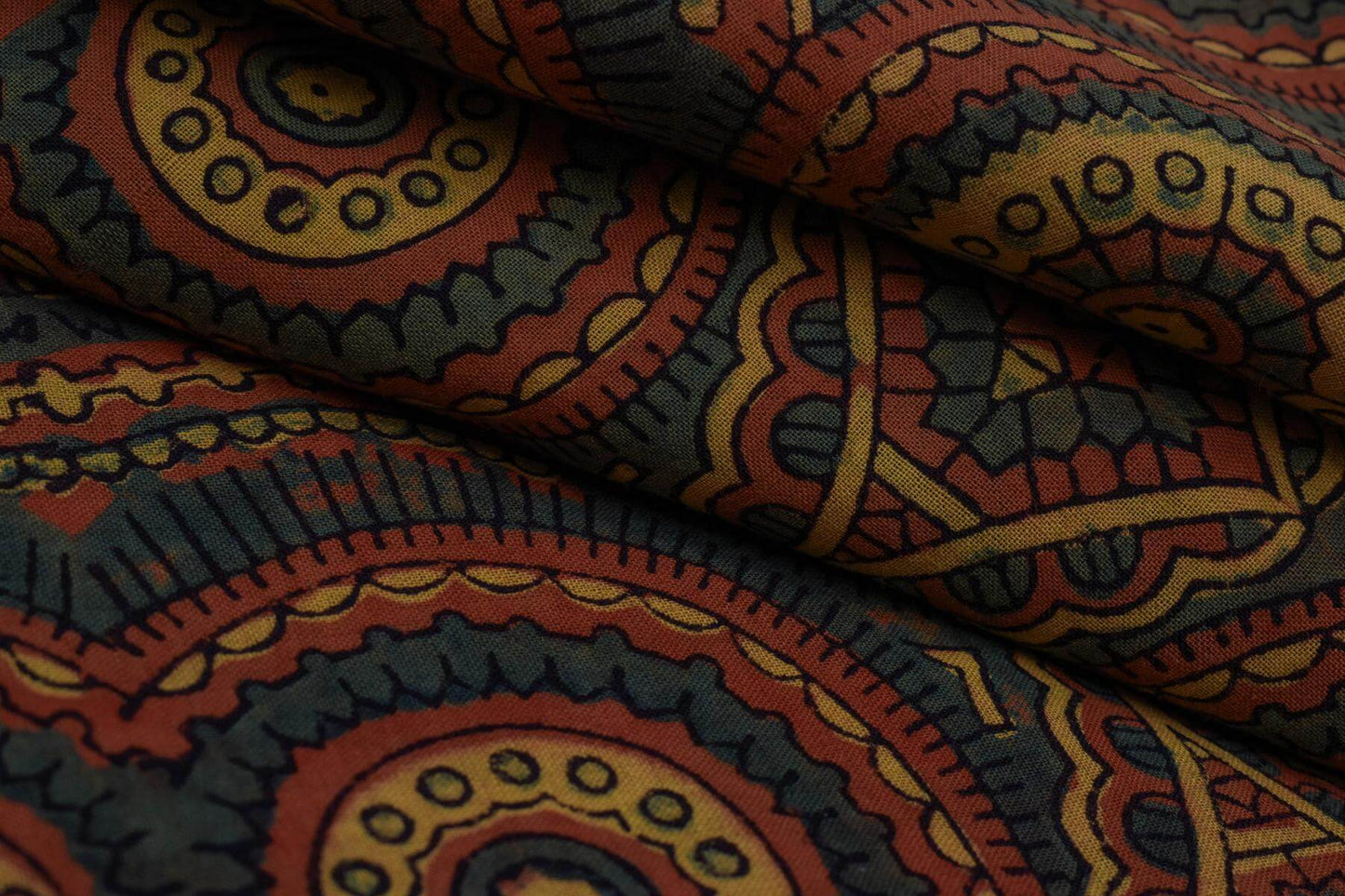 Ajrakh Mangalgiri Cotton Saree by Chakor PSCK260308