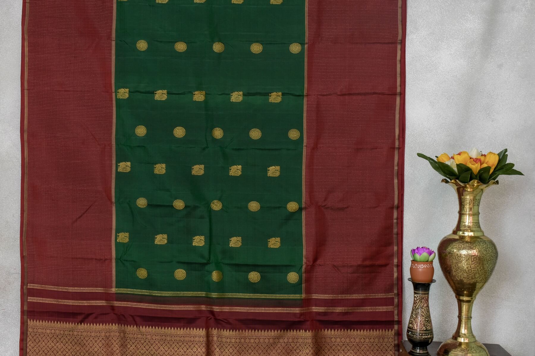 Sita mahalakshmi Kanjivaram silk saree PSSM05SMLRAM240319 - Parisera