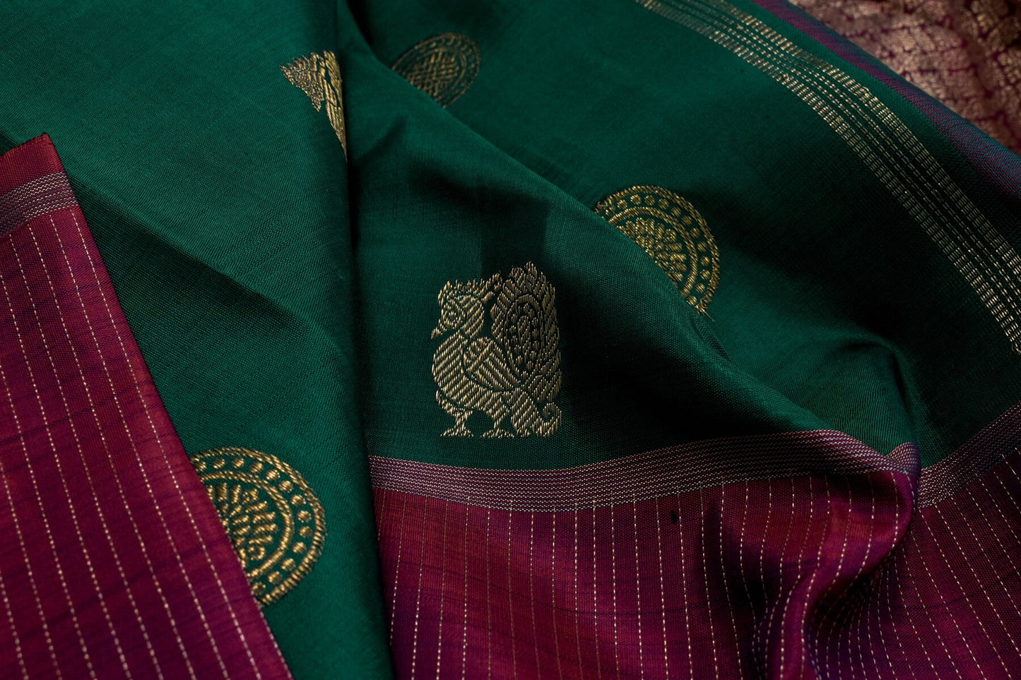 Sita mahalakshmi Kanjivaram silk saree PSSM05SMLRAM240319 - Parisera