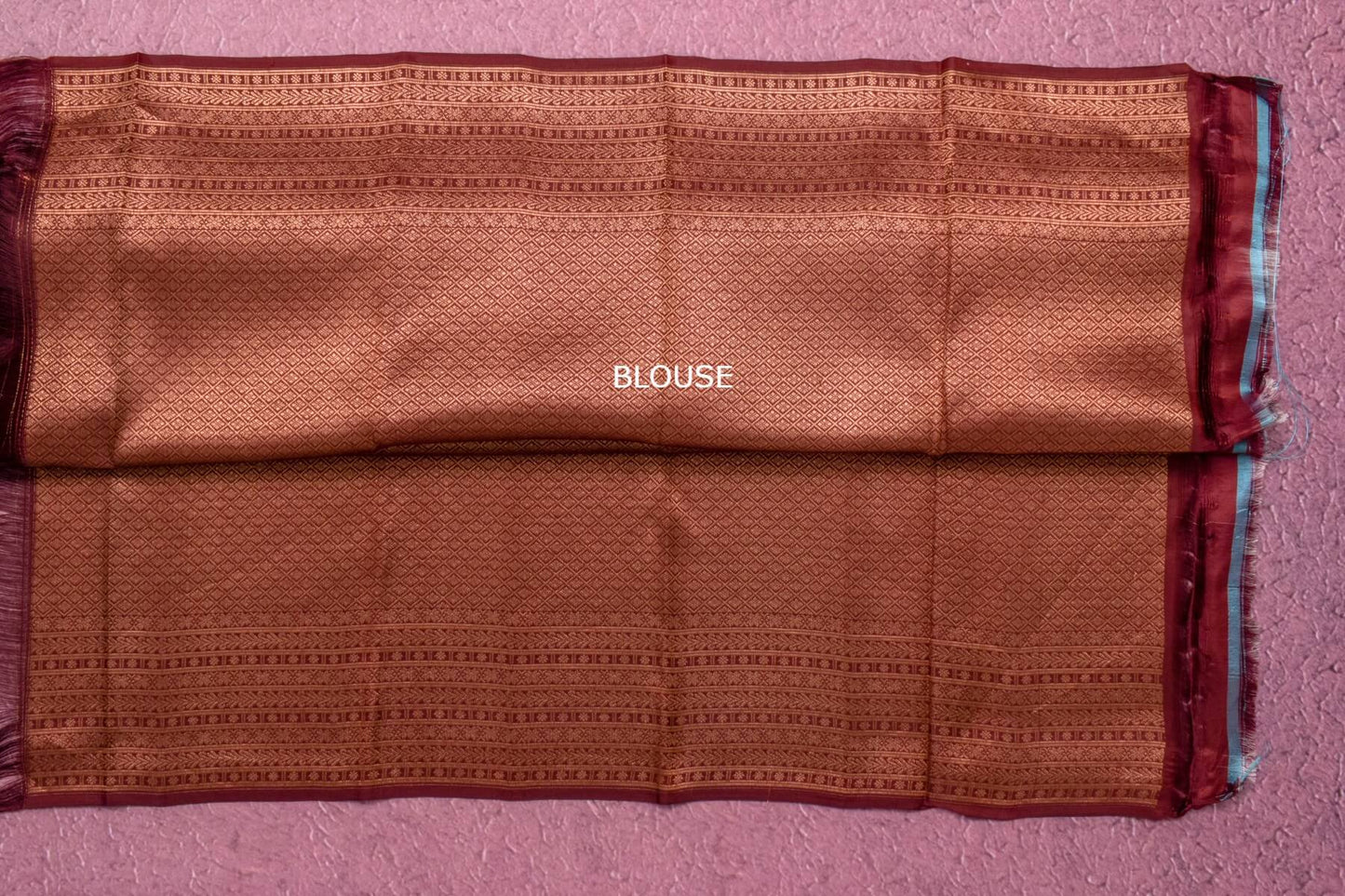 Marron Kanjivaram Bridal Silk Saree  with Zari Brocade PSTK04036