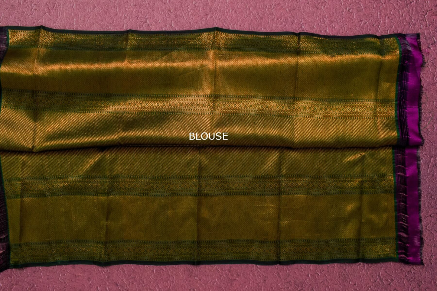 Dark Green Bridal Brocade Kanjivaram Silk Saree by Tharakaram PSTK04042