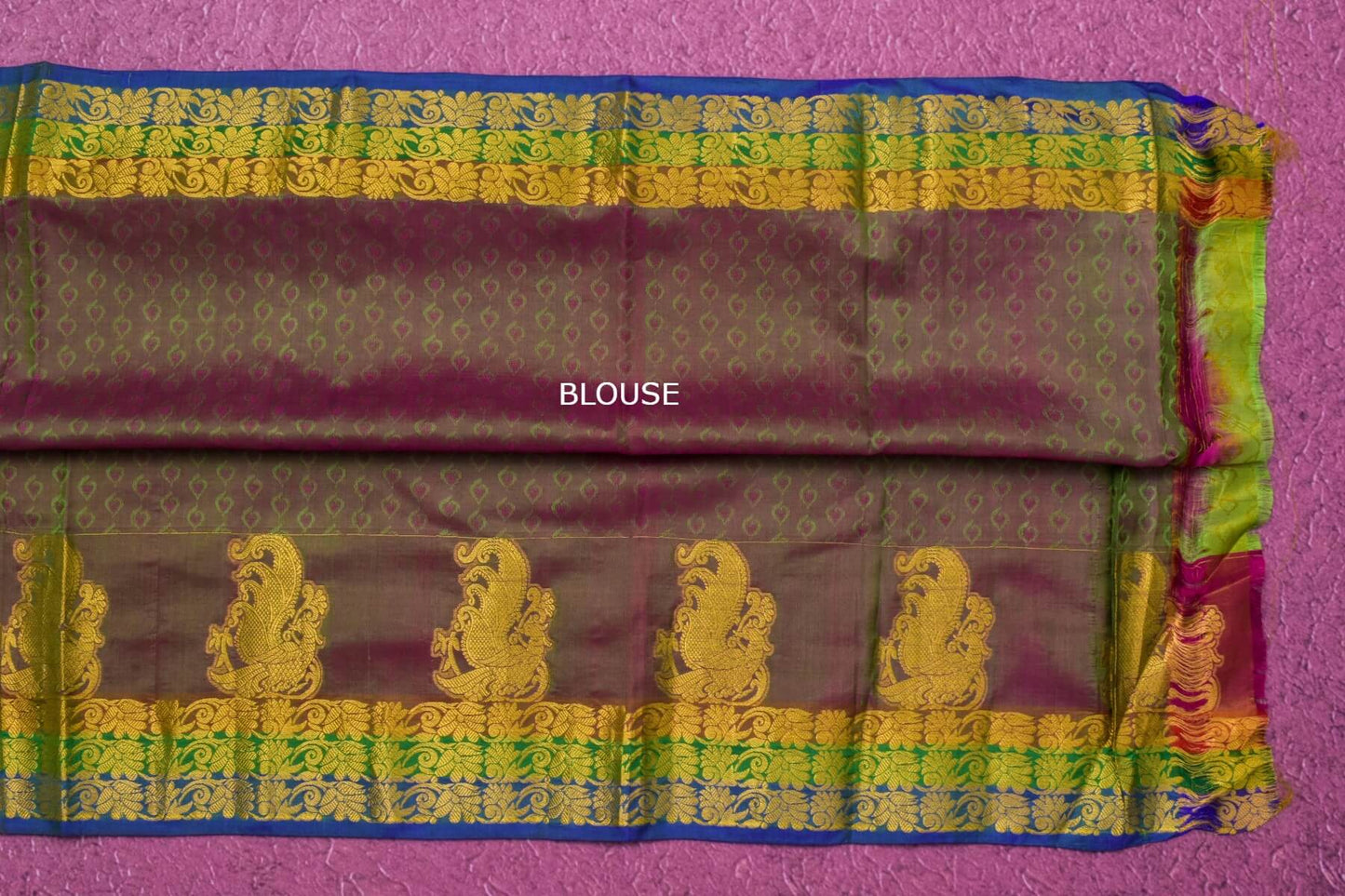 Block printed Light weight Kanjivaram Silk Saree by Shreenivas Silks PSSR015592