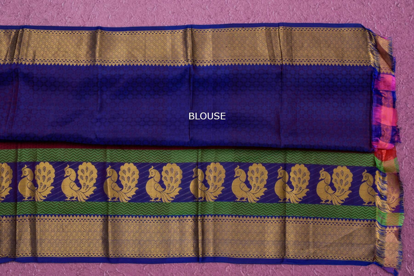 Block printed Light weight Kanjivaram Silk Saree by Shreenivas Silks PSSR015593