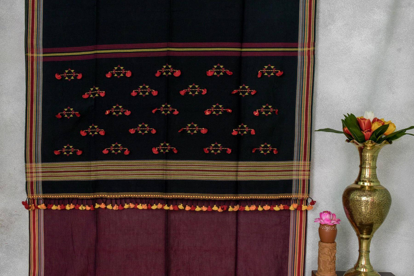 Chakor bhujodi cotton saree PSCK260204 - Parisera