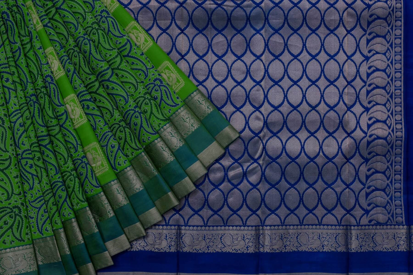 Block printed Light weight Kanjivaram Silk Saree by Shreenivas Silks PSSR015598