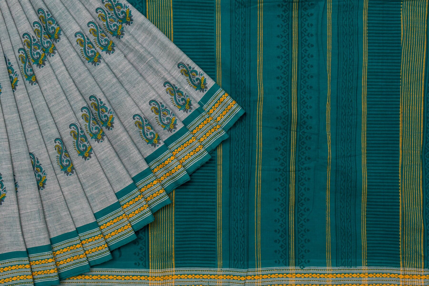 Hand painted Cotton saree by Sameeksha PSSH34019 - Parisera