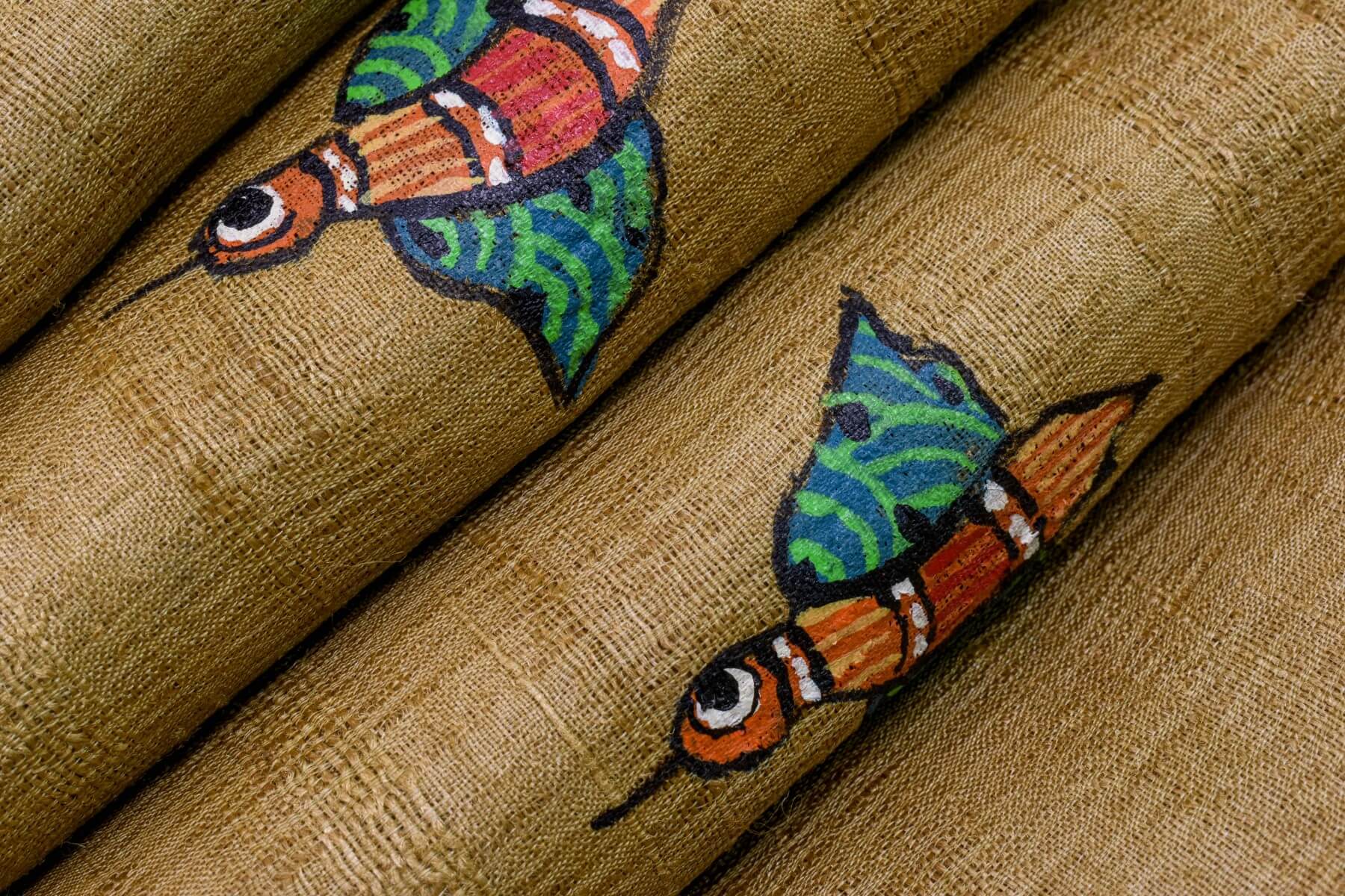 Hand painted Tussar silk saree by Sameeksha PSSH34026 - Parisera