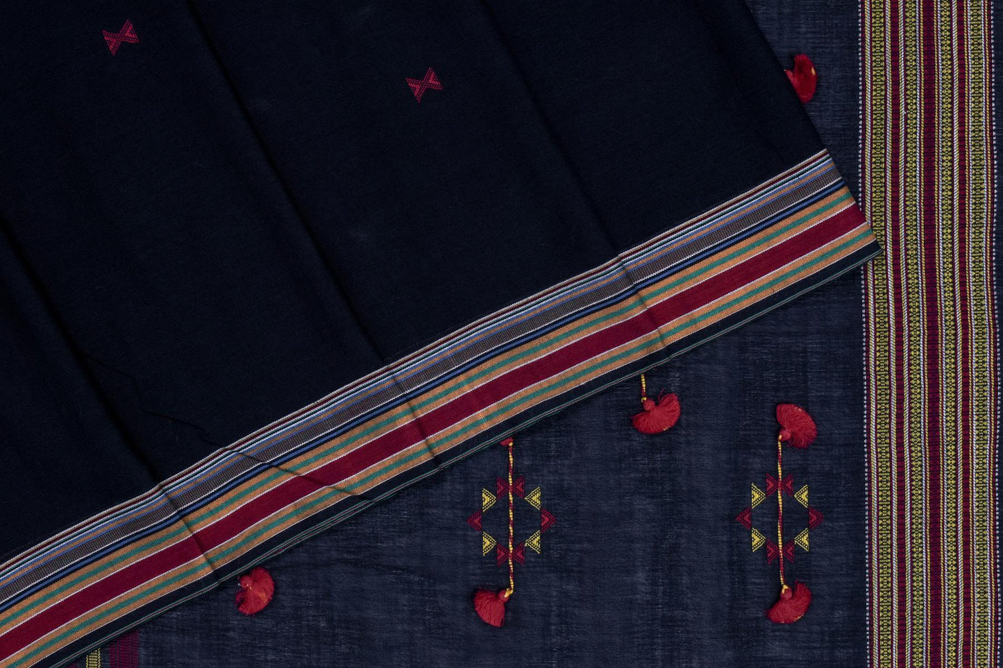 Chakor bhujodi cotton saree PSCK260204 - Parisera