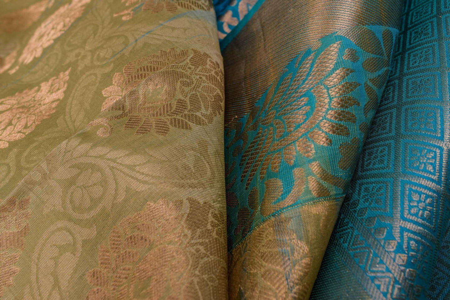 Bridal Beige Kanjivaram Silk Saree by Tharakaram PSTK04054