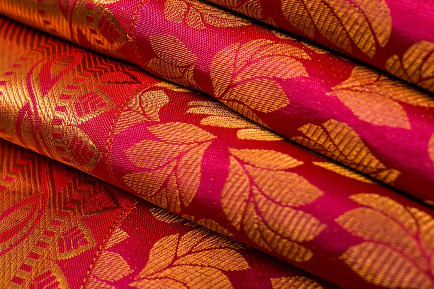 Bridal Reddish Pink Kanjivaram Silk Saree by Tharakaram PSTK04061