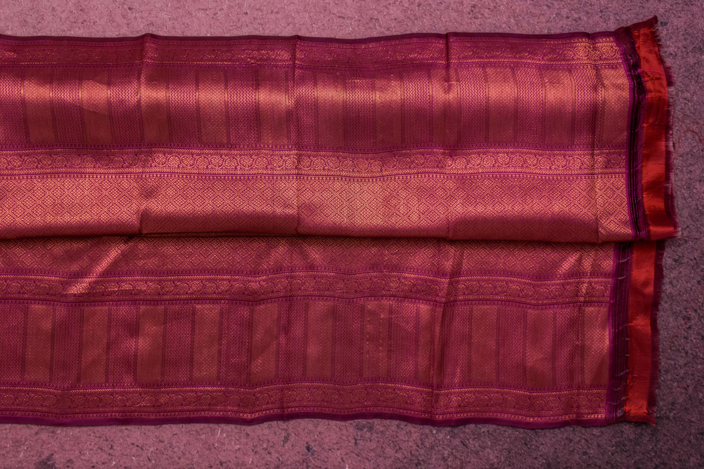 Purple Bridal Kanjivaram Silk Saree by Tharakaram PSTK04074