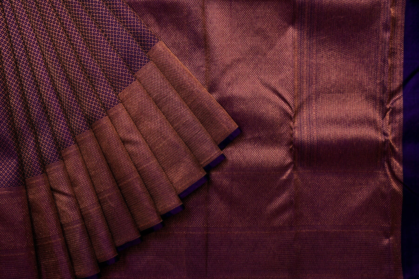 Deep Blue Kanjivaram Silk Saree by Tharakaram PSTK04076