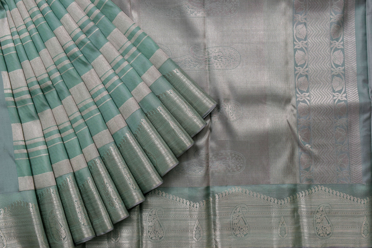 Pastel Blue Kanjivaram Silk Saree by Tharakaram PSTK04081