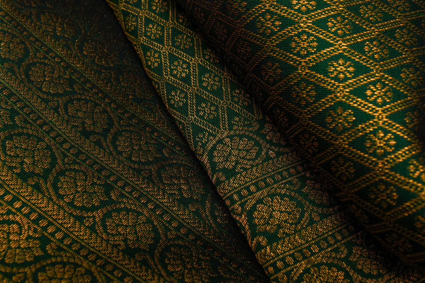 Deep Green Kanjivaram Silk Saree by Tharakaram PSTK04080