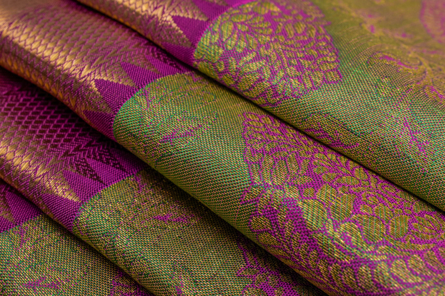 Light Green Kanjivaram Silk Saree by Tharakaram PSTK04084