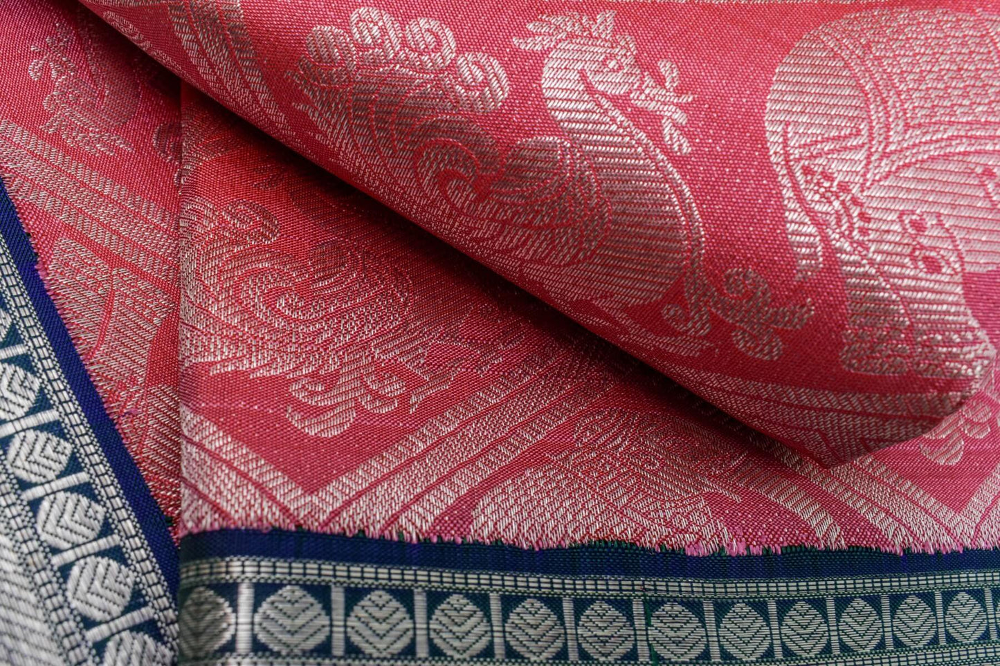 Pink Bridal Kanjivaram Silk Saree by Tharakaram PSTK04099