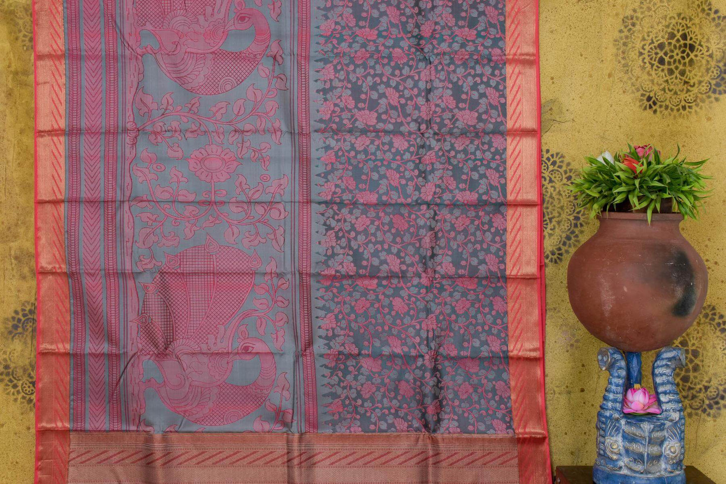 Kanjivaram Silk Saree by Sita Mahalakshmi PSSM05SMLSEL230621 - Parisera