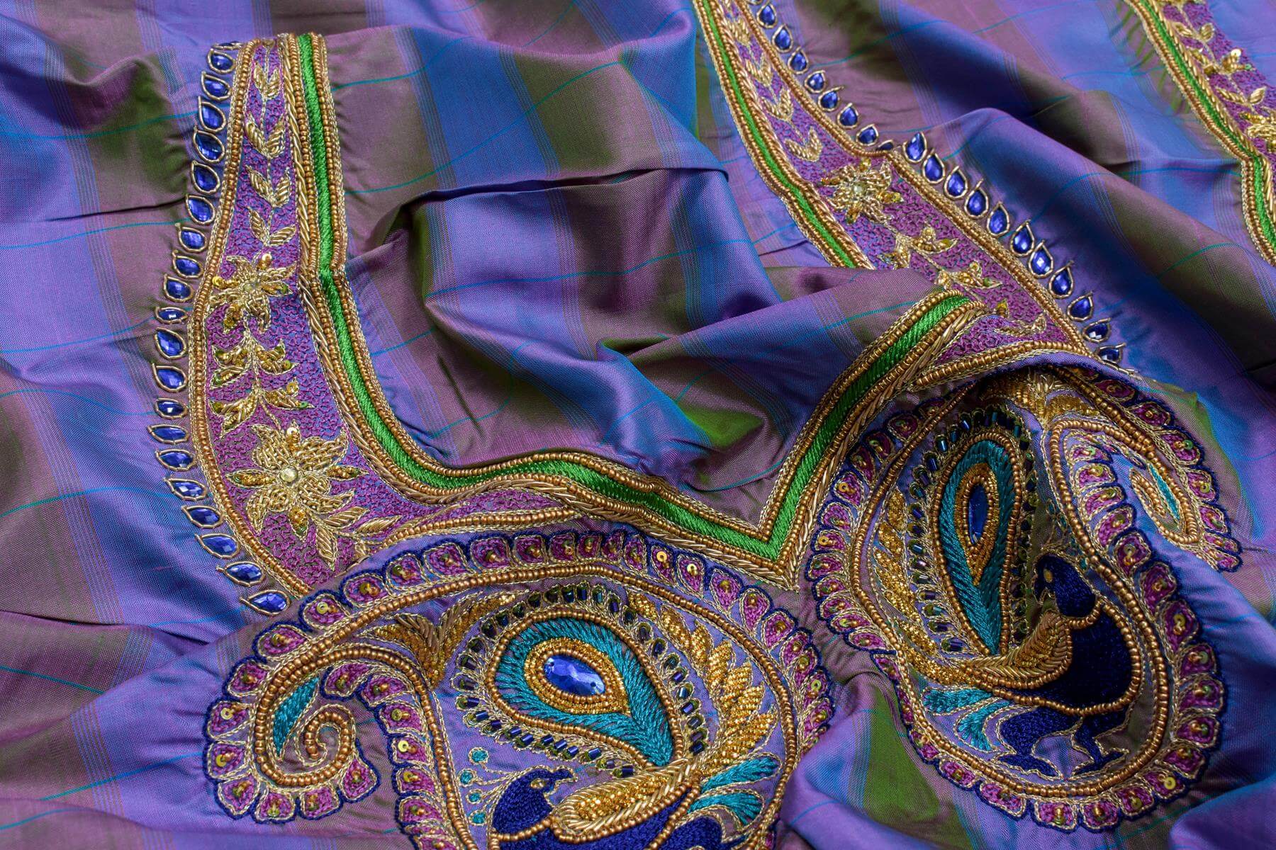 Pink Kanjivaram silk saree PSSR014327 - Parisera