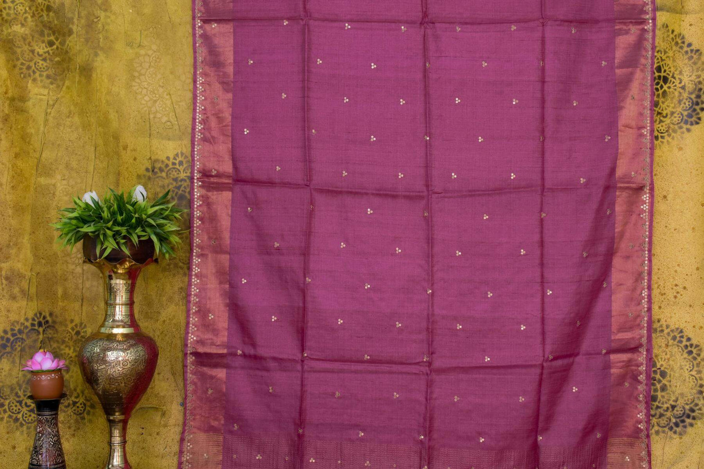 Pink Bhagalpuri Tussar Silk Saree by Chakor PSCK260247 - Parisera