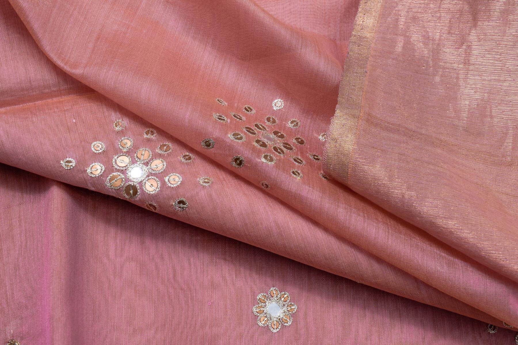 Pink Chanderi Silk Saree by Chakor PSCK260245 - Parisera