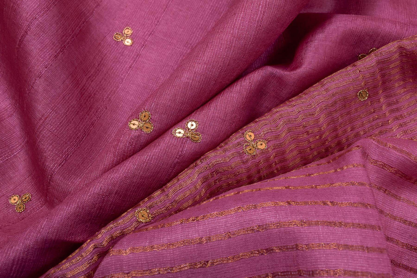 Pink Bhagalpuri Tussar Silk Saree by Chakor PSCK260247 - Parisera
