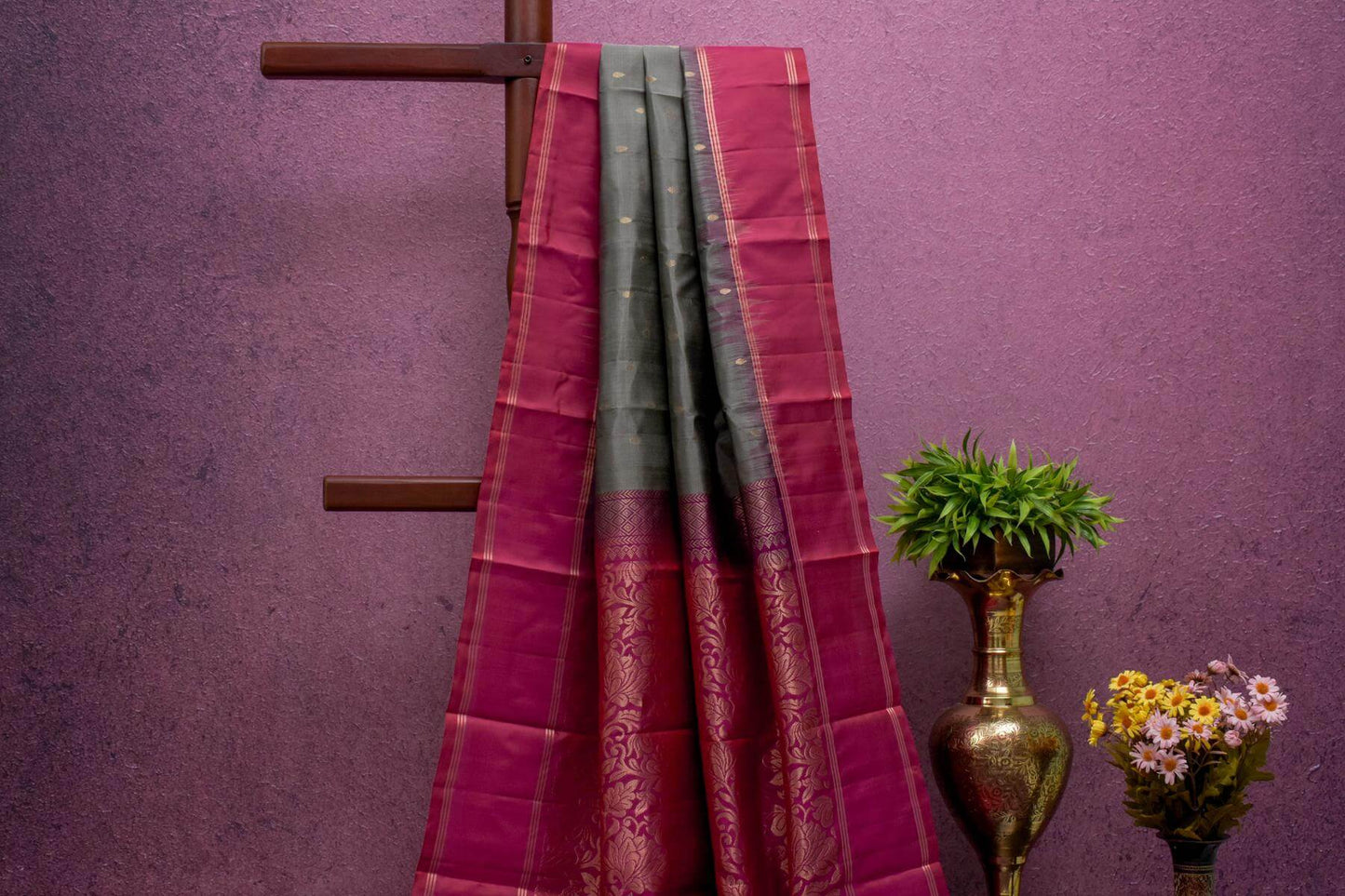 Grey Light weight Kanjivaram Silk Saree by Shreenivas Silks PSSR015192