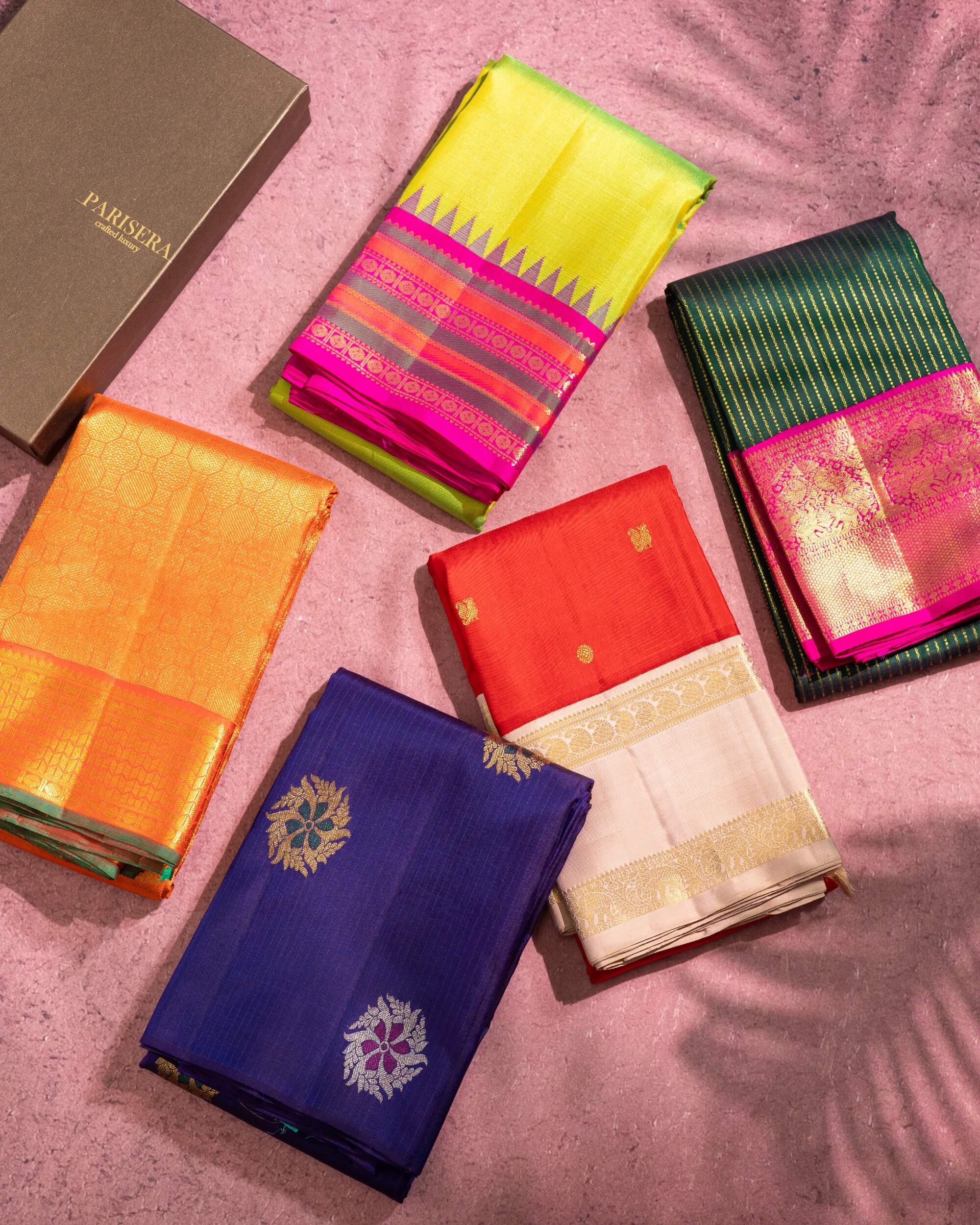 Bridal Kanchipuram silk saree with traditional motifs