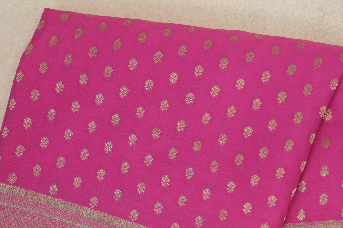 Bright Rani Pink Mysore Silk Saree online