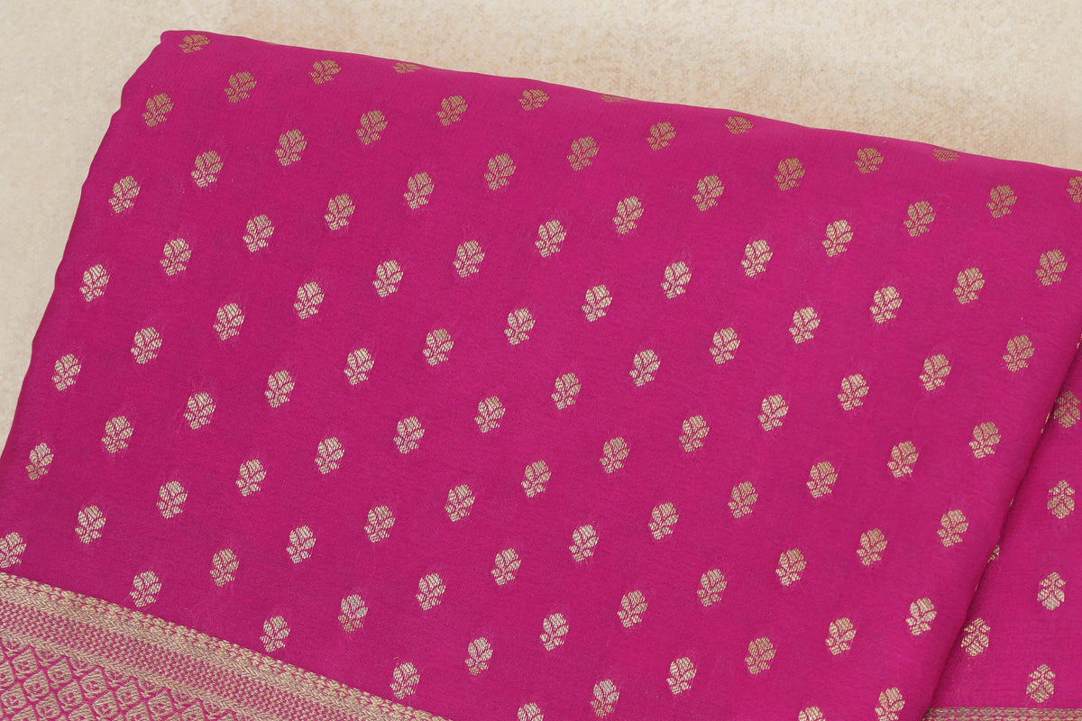 Bright Rani Pink Mysore Silk Saree online