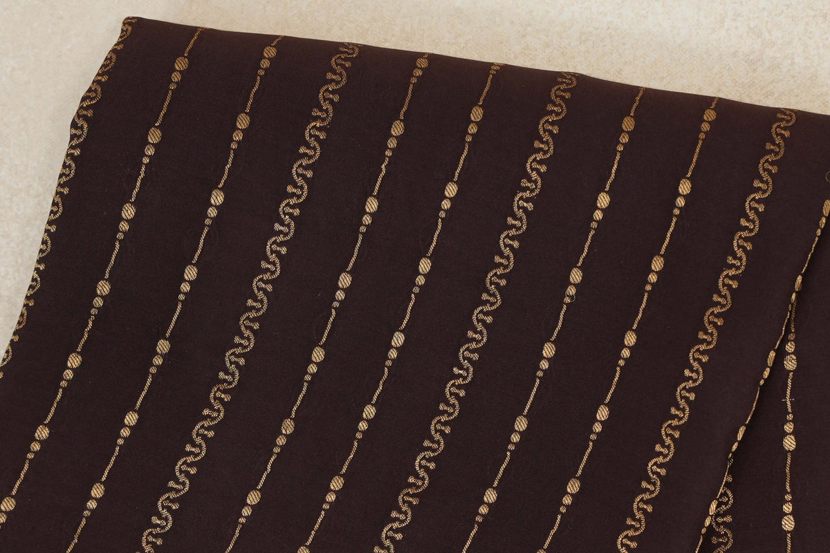 Coffee Bean Brown Mysore Silk Saree body zoom