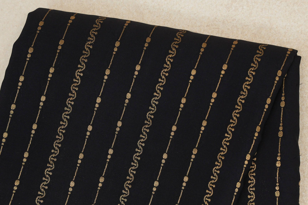 Jet Black Mysore Silk Saree body zoom