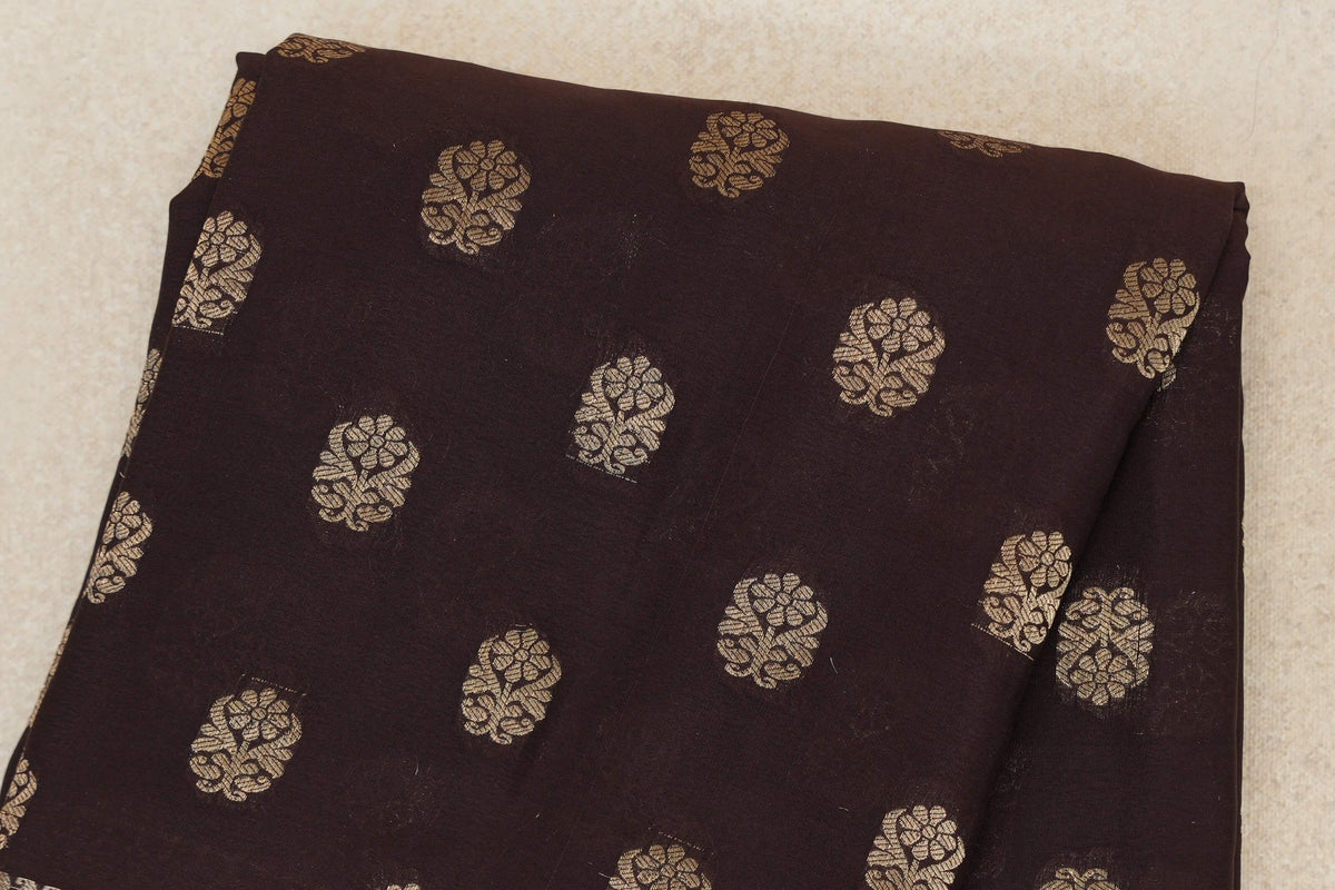 Deep Coffee Bean Brown Mysore Silk Saree by Shreenivas Silks PSSR0110356