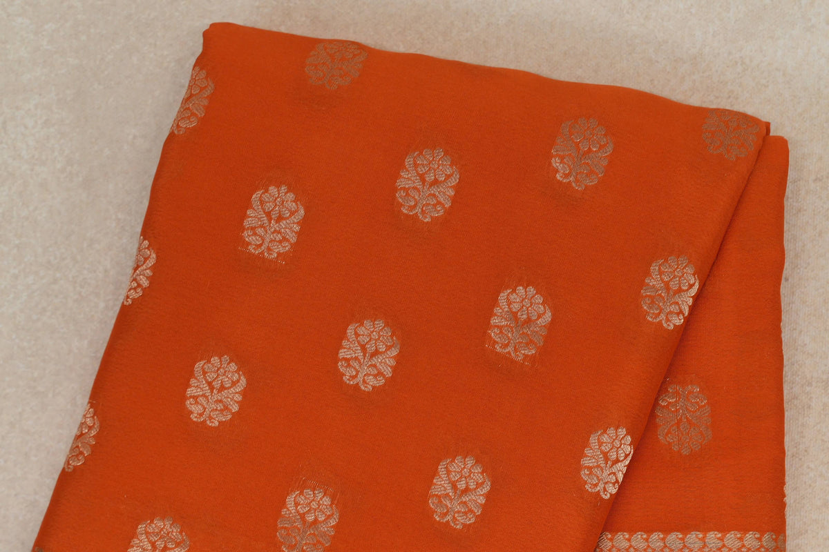 Burnt Orange Mysore Silk Saree by Shreenivas Silks PSSR0110359