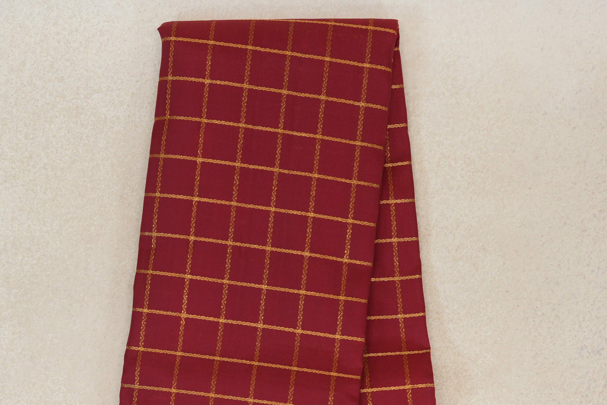 Reddish Maroon with Deep Bottle Green Selvedge Vintage Kanjivaram Silk Saree by Shreenivas Silks PSSR0110371