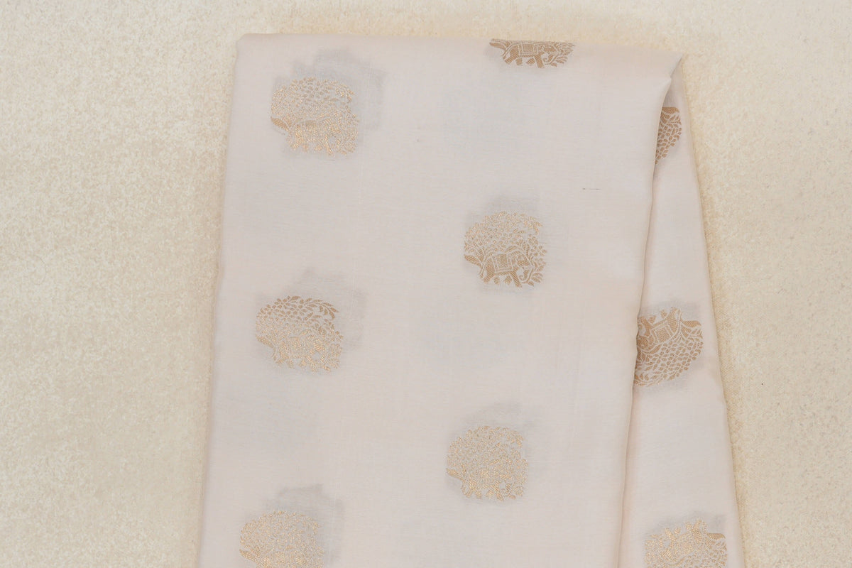 Cream Mysore Silk Saree body zoom