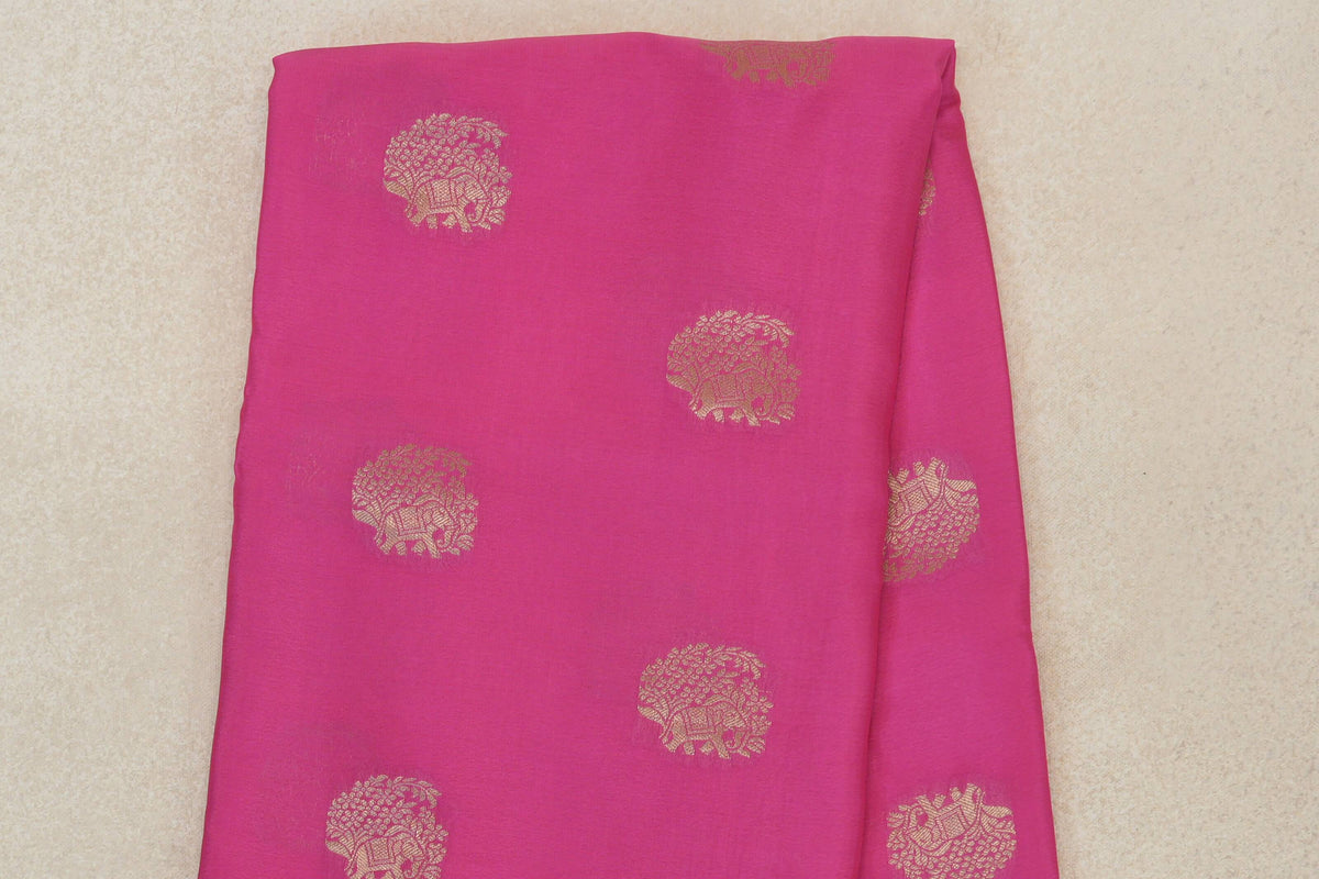 Bright Rose Pink Mysore Silk Saree online