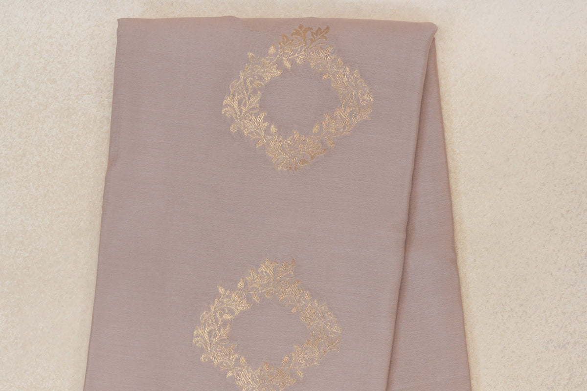Light Sandal Beige Mysore Silk Saree body zoom