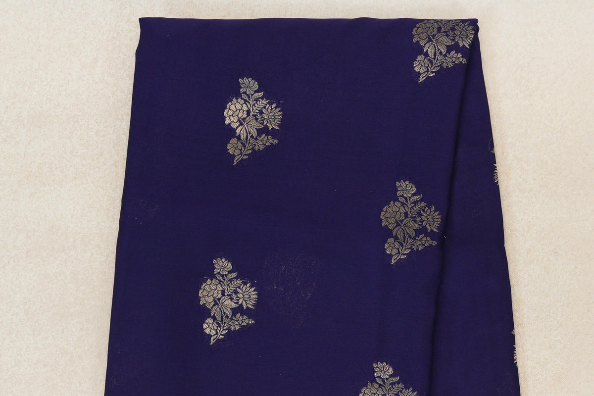 Deep Blue Mysore Silk Sareebody zoom