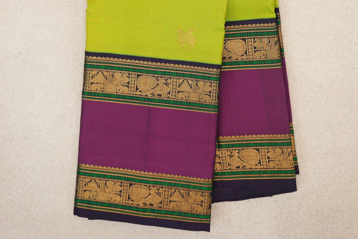 Parrot Green Vintage Kanjivaram Silk Saree online