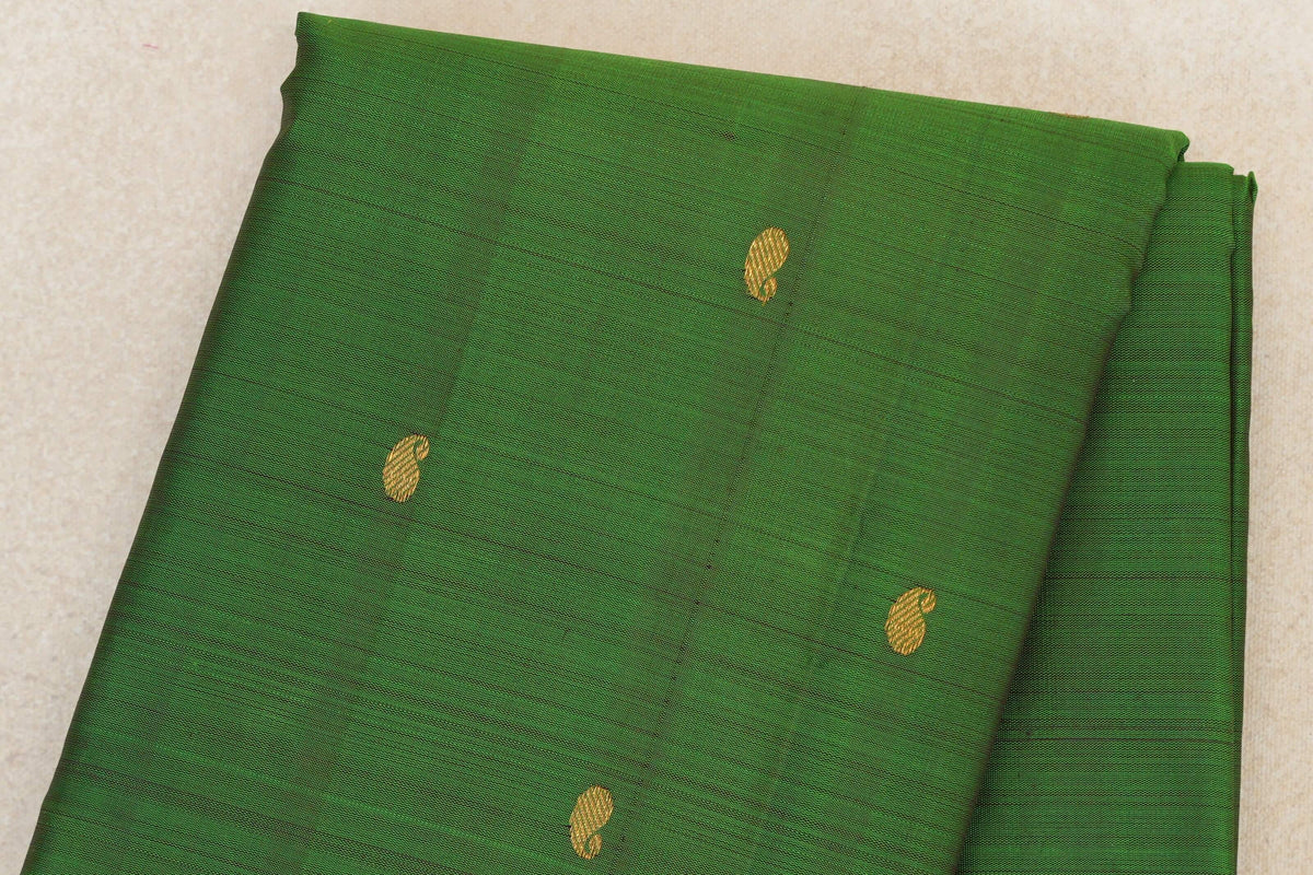 Leaf Green  Vintage Kanjivaram Silk Saree body zoom